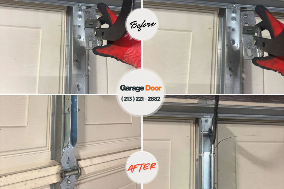 Before and after: garage door repair Cressona, PA